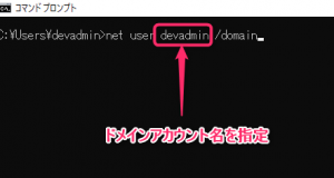 Windows10で現在利用しているドメインアカウントの所属グループやパスワード期限を確認する