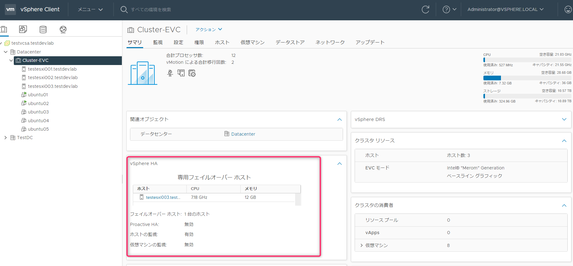 vSphere HAのアドミッションコントールについてまとめてみる